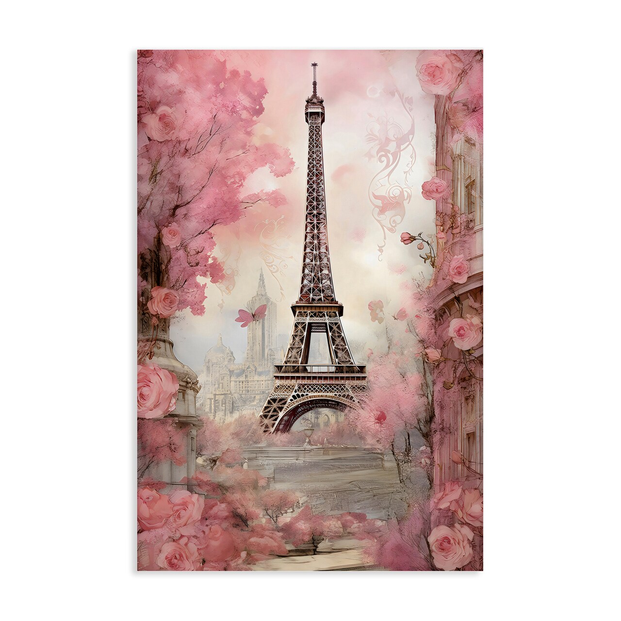 Stupell Industries Paris City View in Bloom Canvas, design by Creative Studio